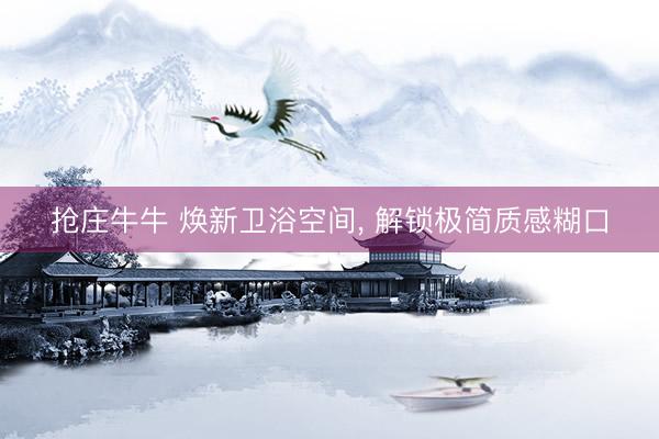 抢庄牛牛 焕新卫浴空间, 解锁极简质感糊口