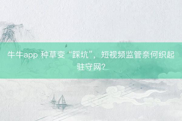 牛牛app 种草变 “踩坑”，短视频监管奈何织起驻守网？